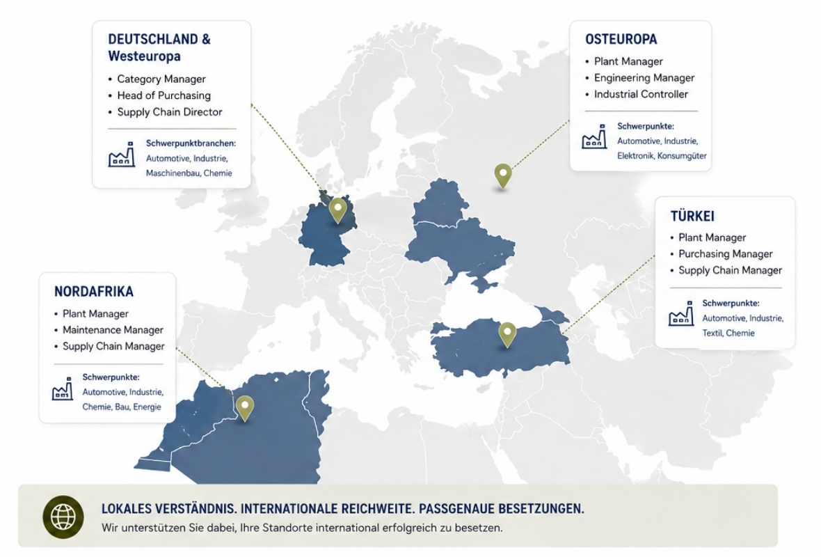 Lokales Verständnis international Reichweite, passgenaue Besetzung.